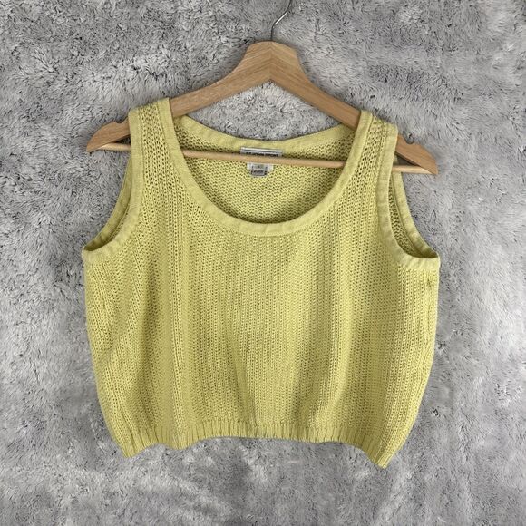 St. John Sport Cropped Tank Top Wool Blend Scoop Neck Knit Size Large - Picture 1 of 7